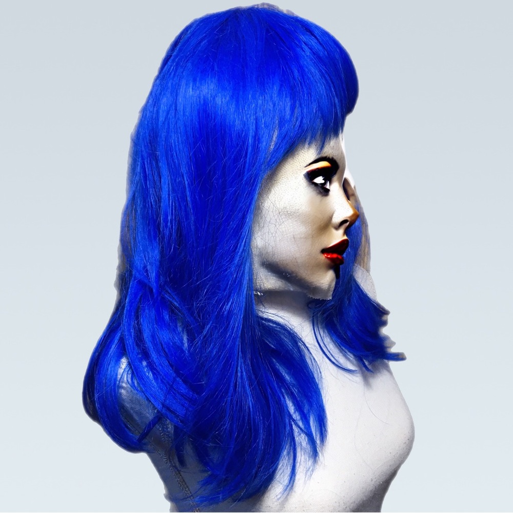 Long blue wig